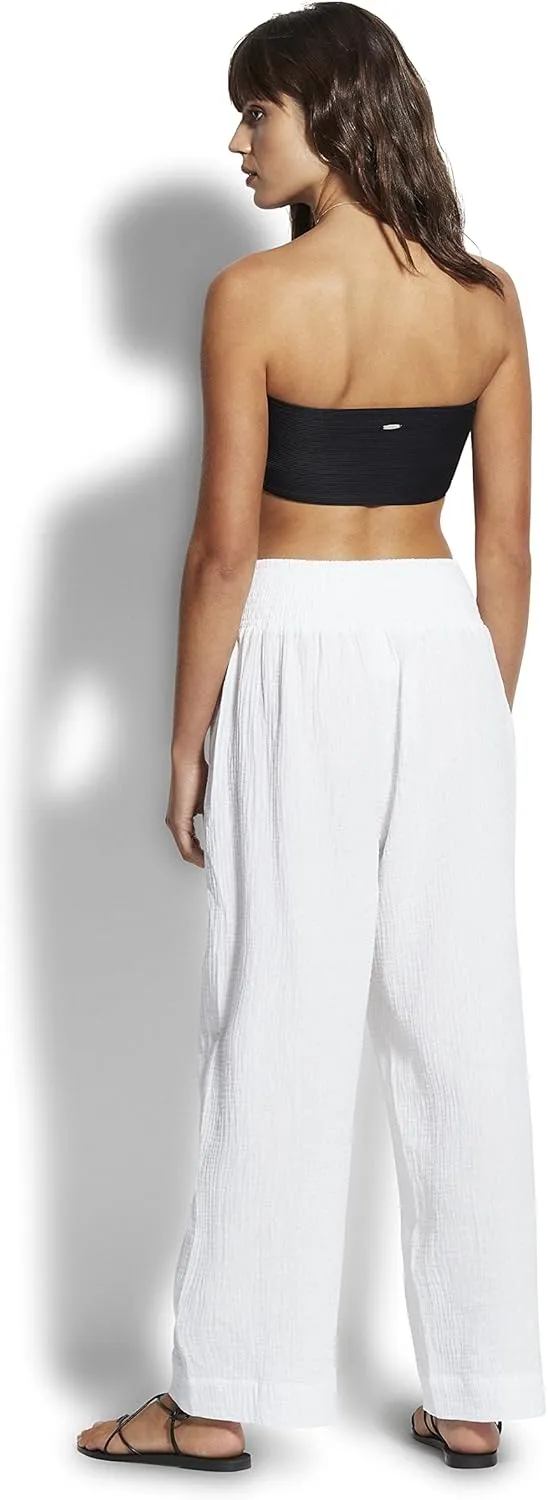 Seafolly Women's Standard Elastic Waist Pull on Beach Pant