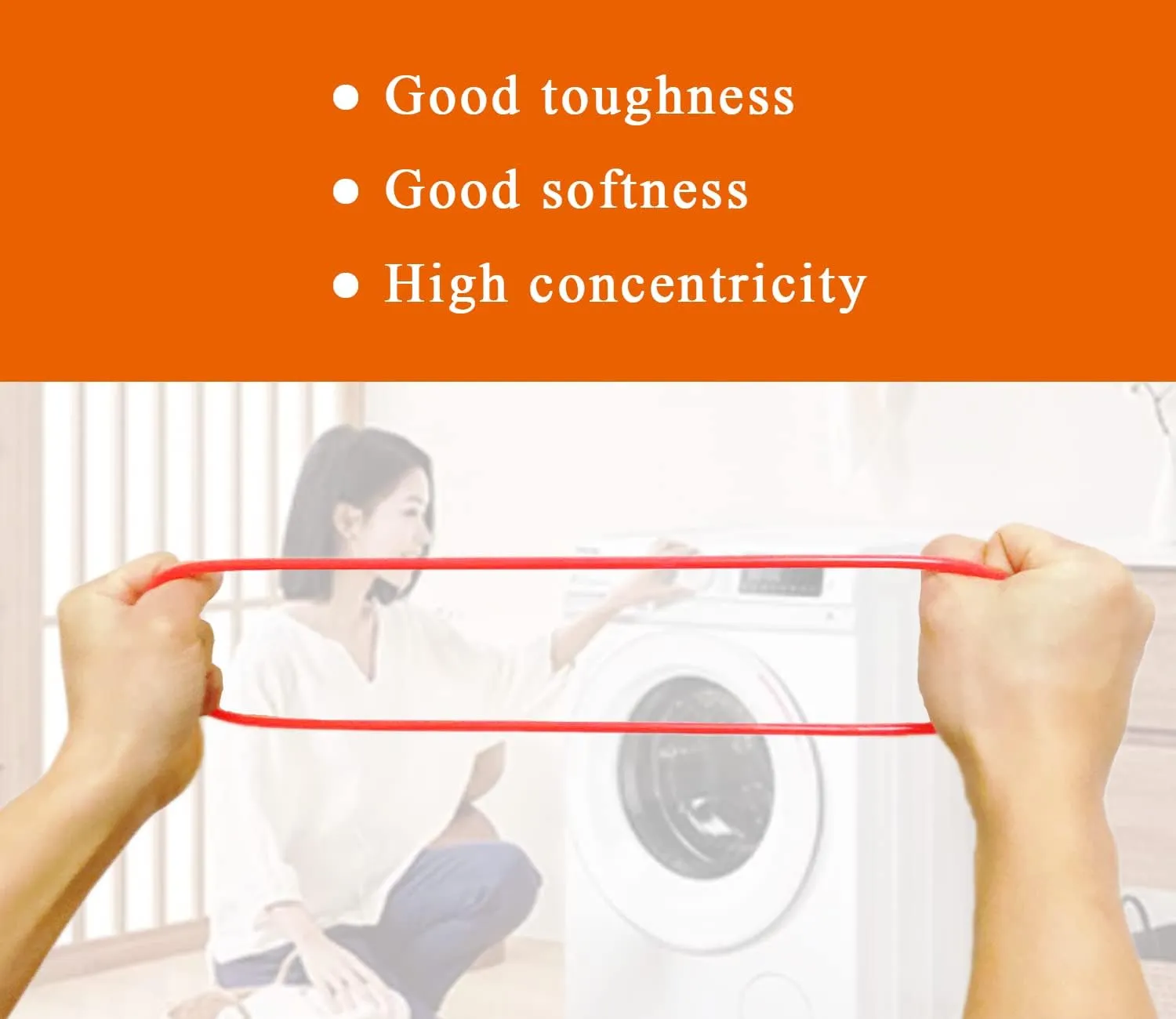 Seamless Portable Compact Dryer Blower Fan Belt Compatible with Magic Chef MCSDRY1S （2.6 Cu.ft Dryer, 27-1/2" High, 23-5/8" Wide）