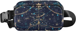 senya Christmas Tree Garland Fanny Pack Crossbody Bags for Women Belt Bag Running Waist Bag with Adjustable Strap