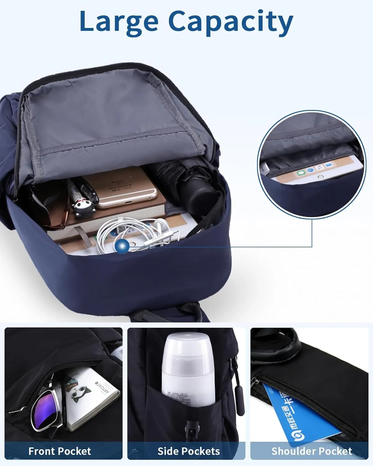 Seoky Rop Men Women Sling Bag Backpack Lightweight Water Resistant Shoulder Crossbody Bags for Travel