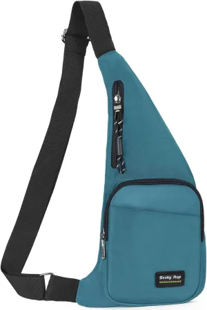 Seoky Rop Sling Bag for Men Women Slim Personal Purse Pocket Small Anti-Thief Crossbody Chest Bag for Travel Hiking Sky Blue