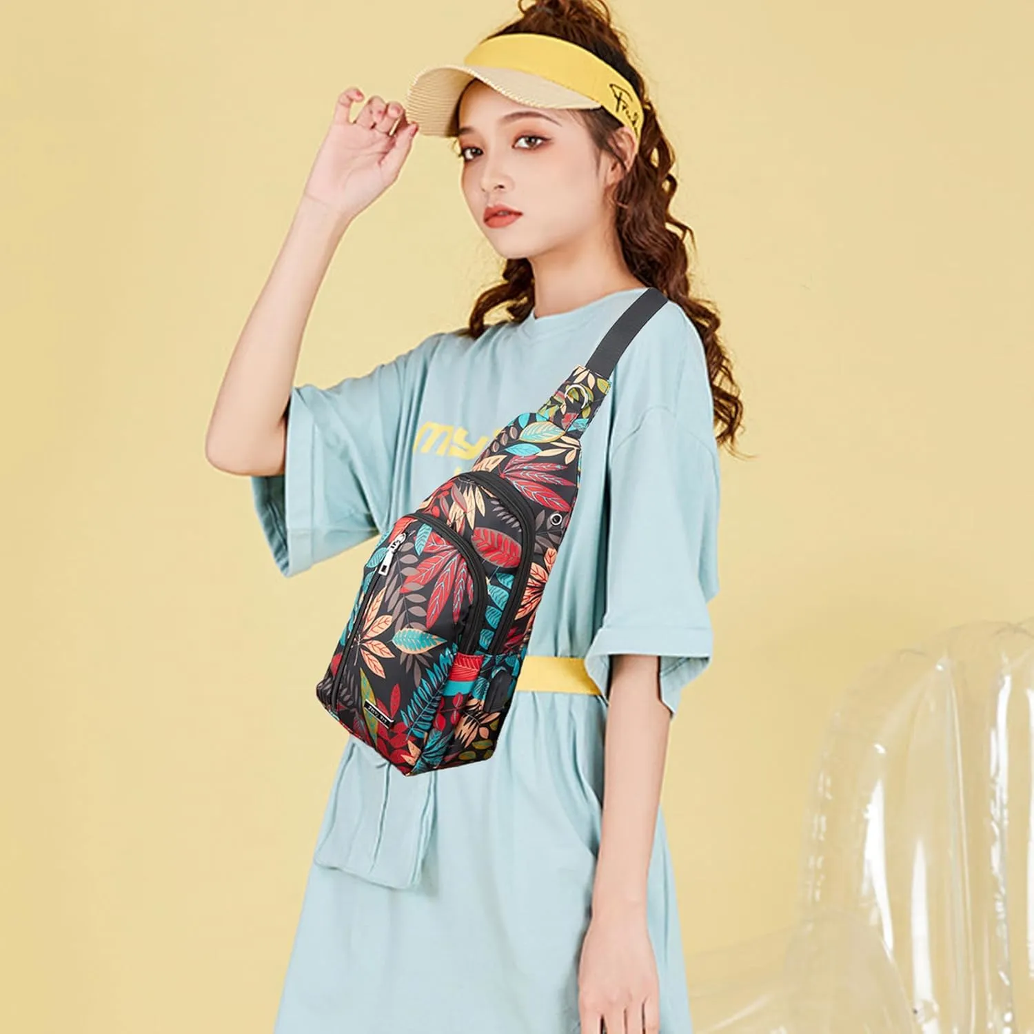 Seoky Rop Small Sling Bag Crossbody for Men Women One Strap Shoulder Cross Body Bag Sling Backpack for Travel
