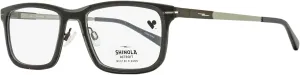 Shinola Flexon Temple Eyeglasses SH37000 012 Crystal Carbon 55mm