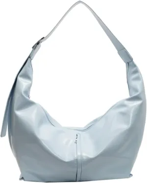 Shiny Hobo Bag for Women PU Leather Bag Trendy Shoulder Bag Satchel for Work Travel