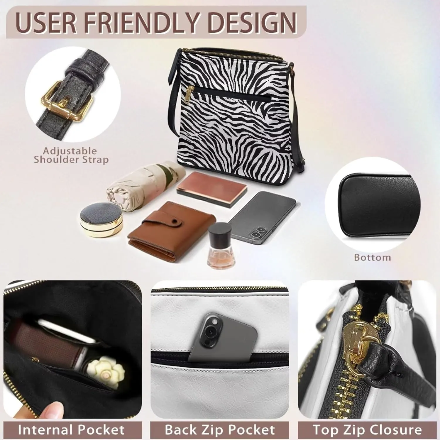 Shoulder Bag for Women Crossbody Pu Leather Bucket Tote Purse and Handbags Large Satchel Work Shoulder Bags