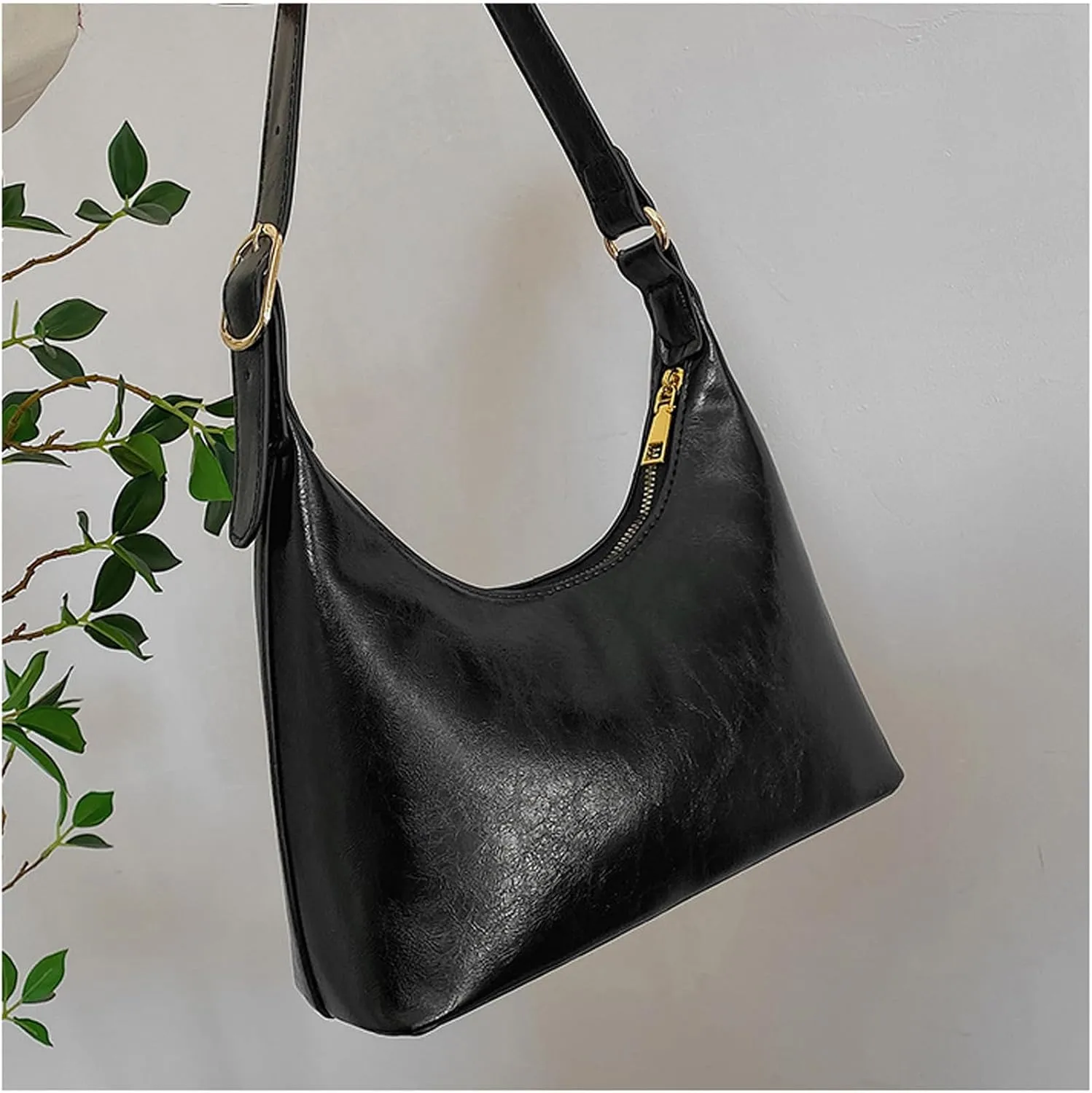Shoulder Bag for Women Small Retro Vegan Leather Handbags Trendy Purses 2025 Cute Mini Vintage Hobo Underarm Bag