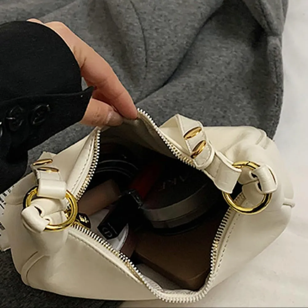 Shoulder Bag for Women Soft PU Leather Crescent Tote Handbag Retro Classic Satchel Crossbody Underarm Hobo Purse Clutch