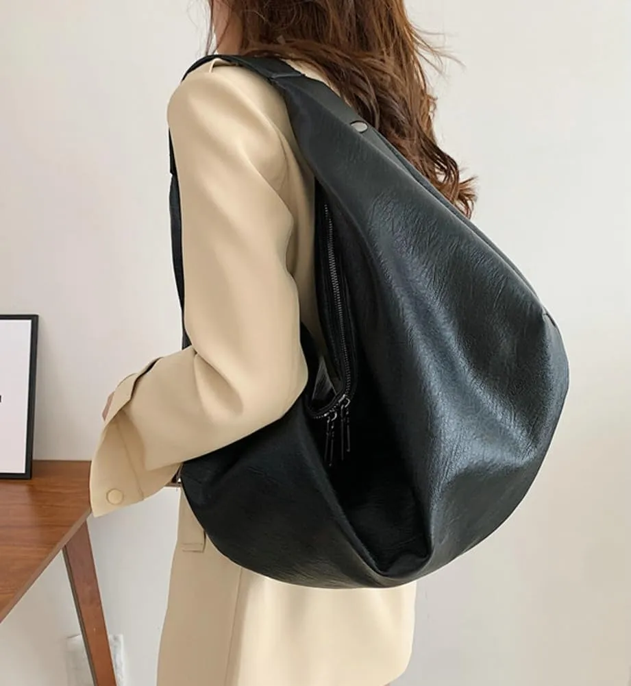 Shoulder Bags for Women Slouchy Leather Purse Stylish Handbags Trendy Hobo Bags Satchel 2024