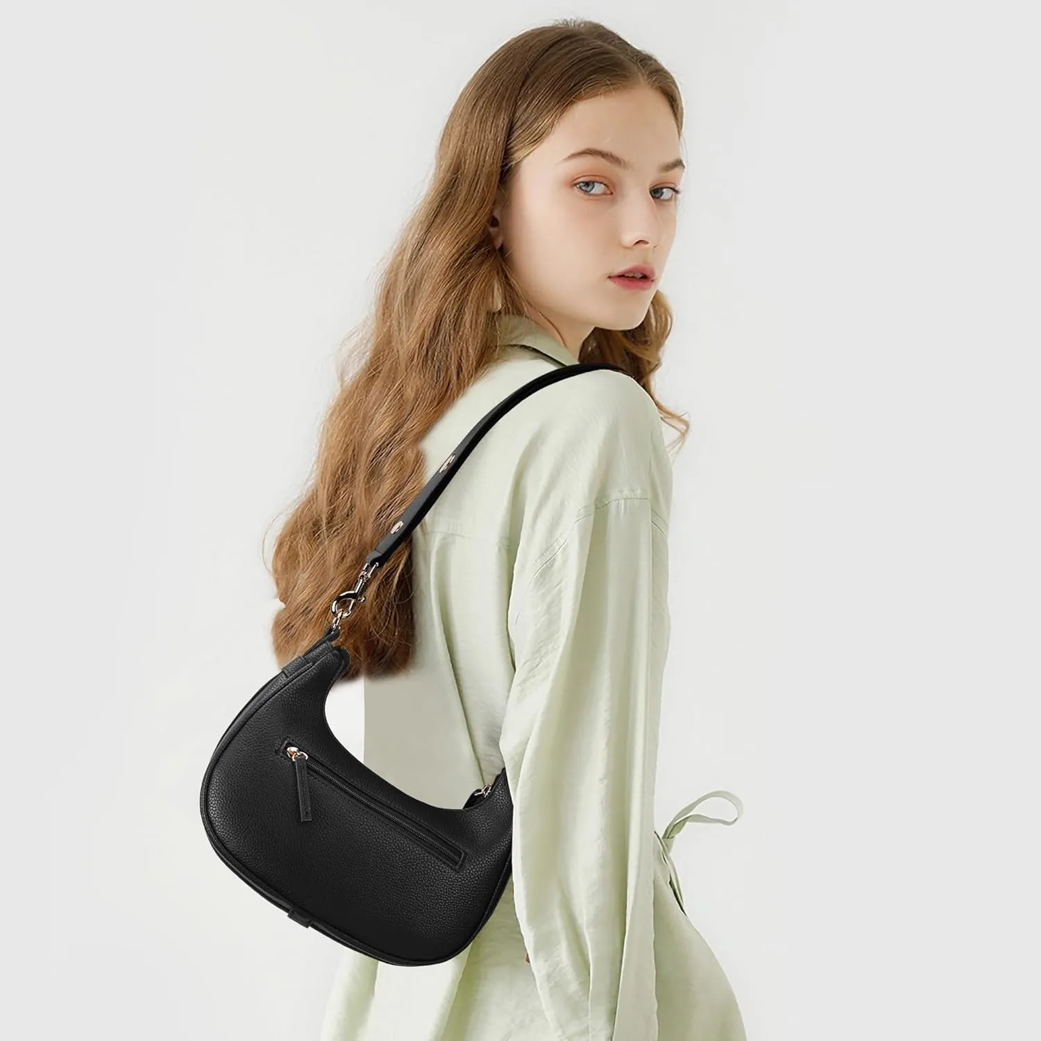 Shoulder Bags Y2k Purse for Women, Top Handle Purses Buckle Punk Hobo Clutch Crossbody Bag Trendy Leather Handbag