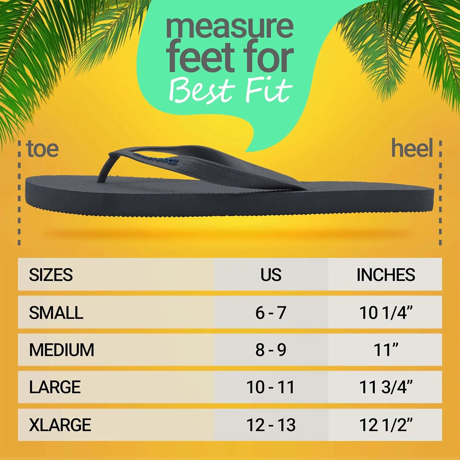 Shower Shoez Men's Non-Slip Gym Pool Dorm Water Sandals Flip Flops