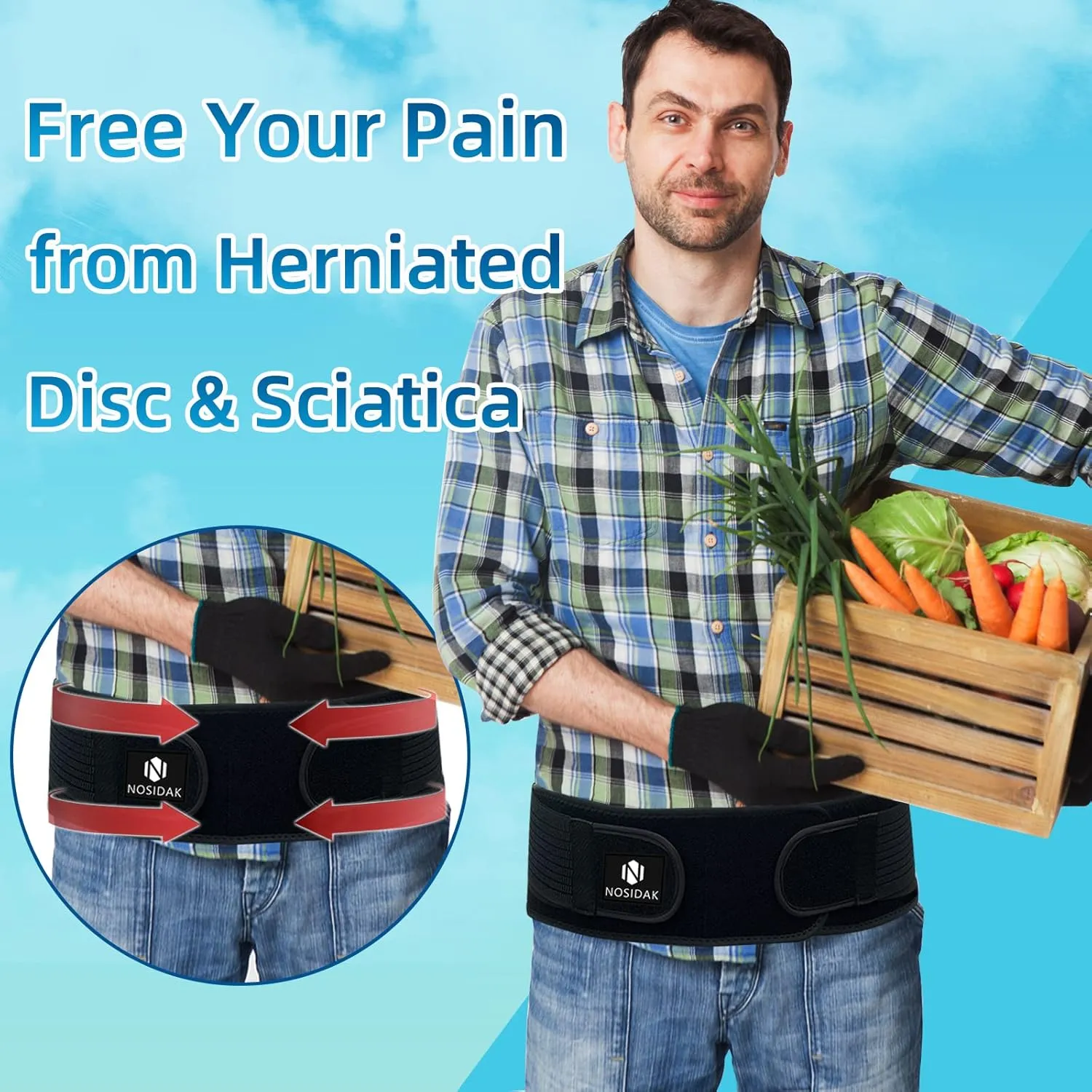 SI Belt - Sacroiliac Belt for Women and Men, SI Joint Pain Relief, Pelvis Support, Sciatic Nerve Brace, Lower Back Lumbar Hip Brace for Sciatic Pain Relief, Adjustable Pregnancy Support Band
