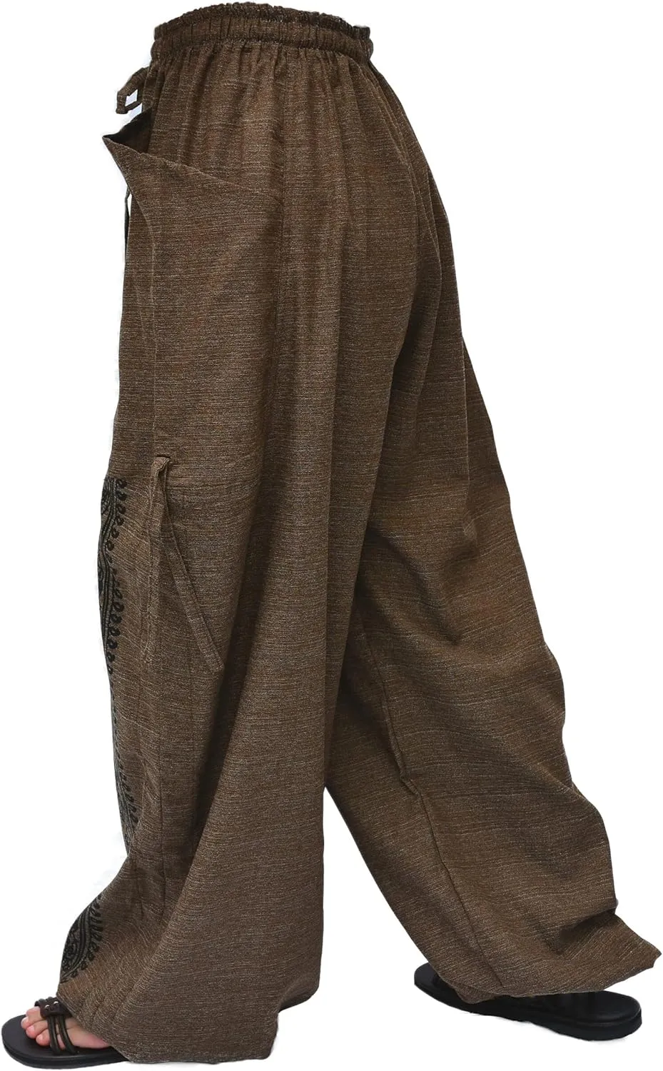 Siamrose Casual Yoga Harem Pants Men Women Baggy Lounge Trousers, 2 Pockets Adjustable Length