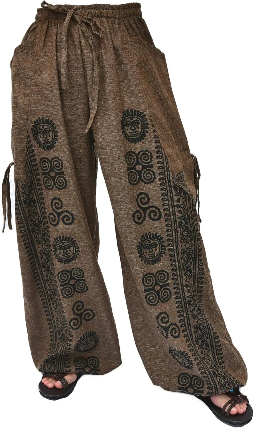 Siamrose Casual Yoga Harem Pants Men Women Baggy Lounge Trousers, 2 Pockets Adjustable Length