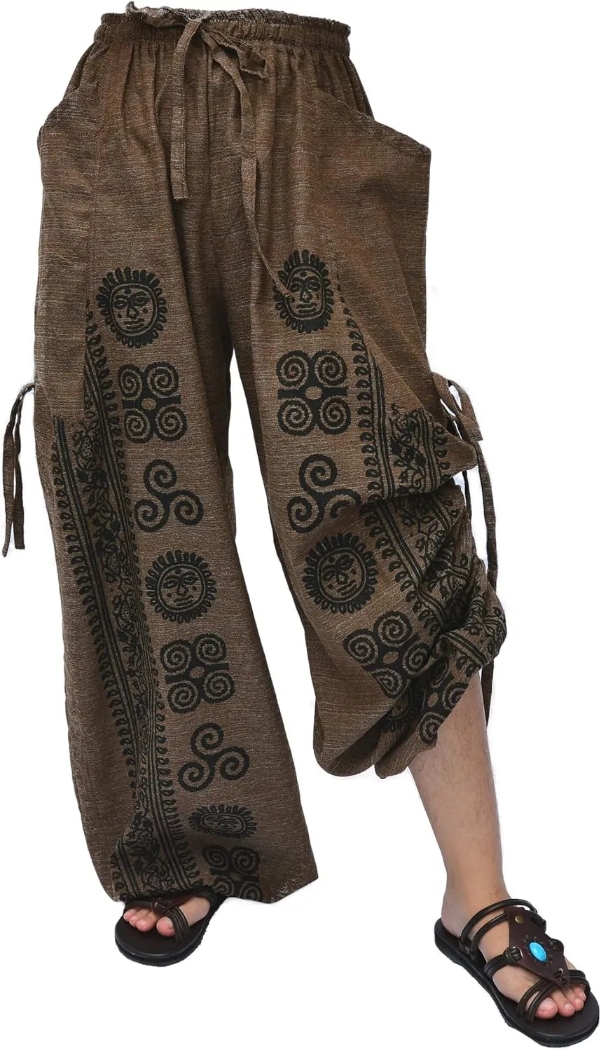 Siamrose Casual Yoga Harem Pants Men Women Baggy Lounge Trousers, 2 Pockets Adjustable Length