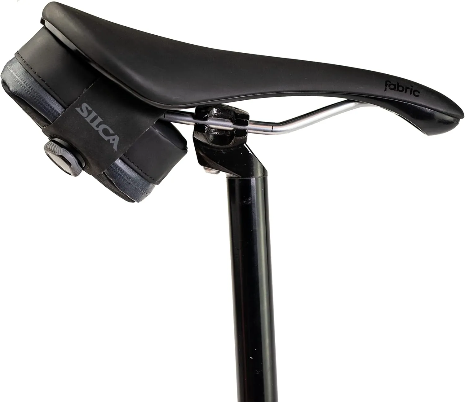 SILCA Mattone Under Seat Bag for Bicylces with Zipper and Waterproof zipper and BOA mounting system (Small, Black)