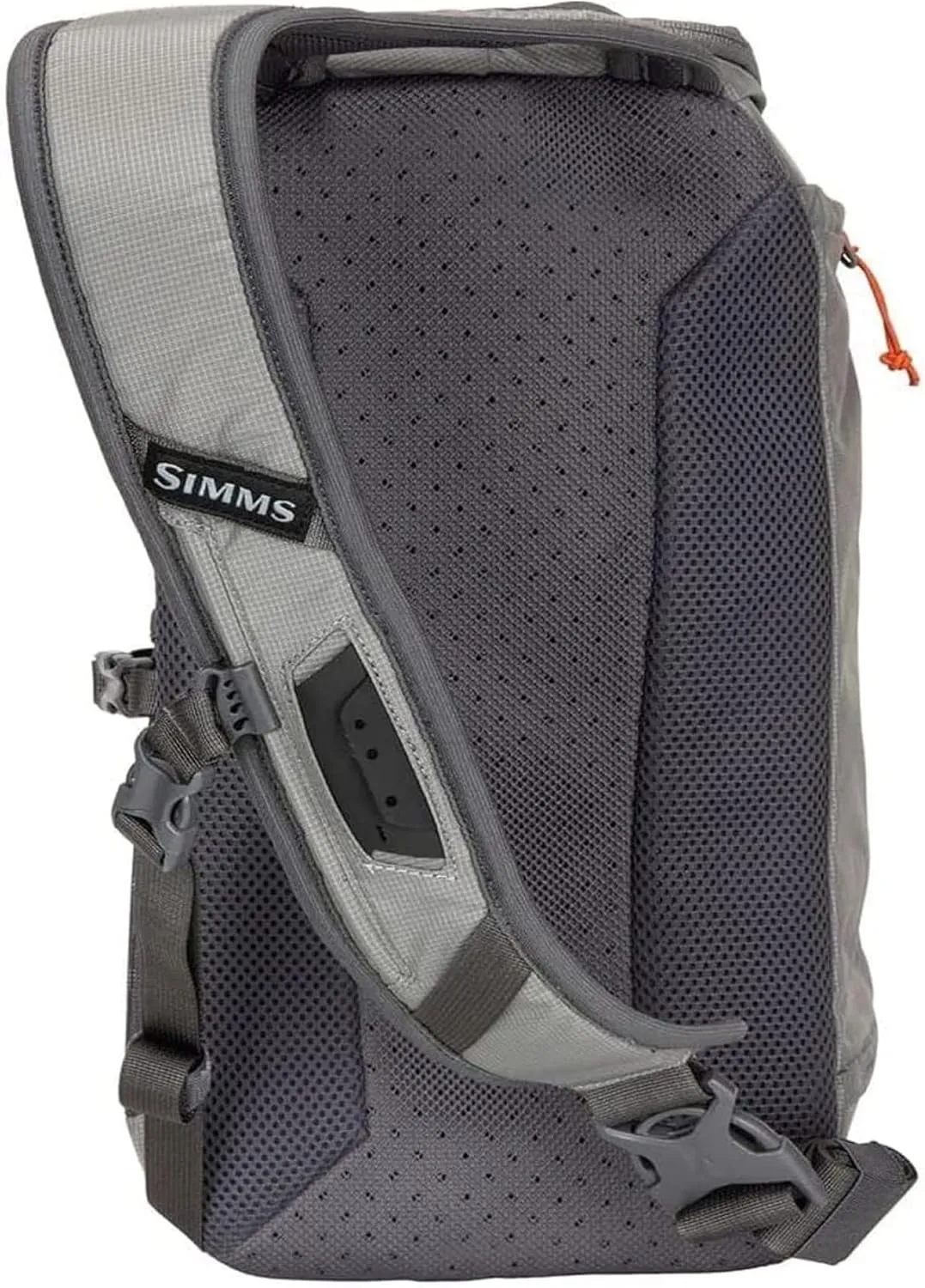 Simms Freestone Sling Pack - Lightweight, Durable Fly Fishing Tackle Bag with Compression Molded Workstation and Ergonomic Shoulder Strap (Pewter)