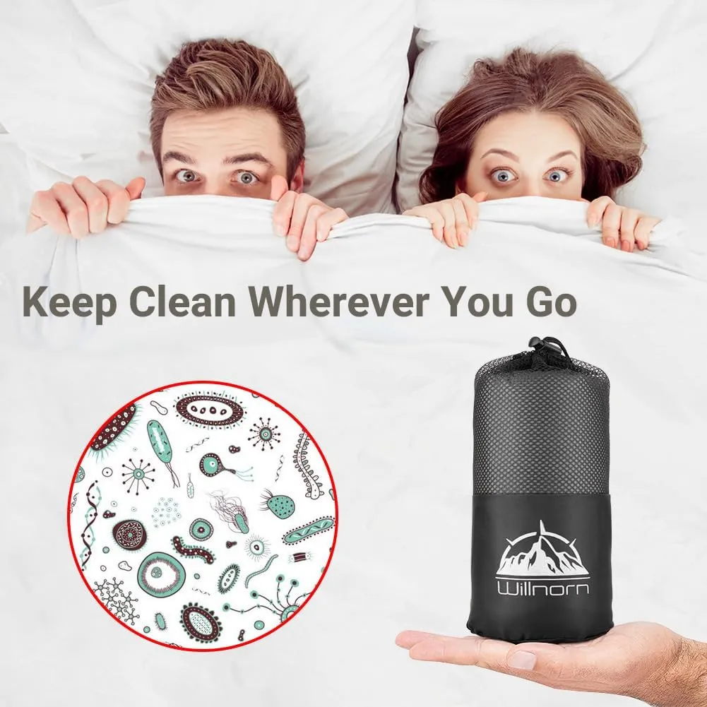 Sleeping Bag Liner,Travel Sheets & Adult Sleep Sack & Self Tan Sleep Sack for Backpacking,Hotel, Hostels, Lightweight Single Camping Sleep Pod