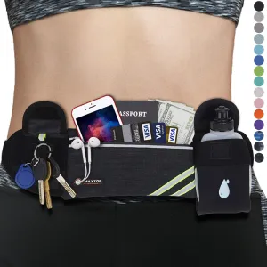 Slim Running Belt Fanny Packs for Women Men, Reflective Waist Pack Phone Holder for Walking Fitness Workout Exercise,Water Resistant Running Travel Belt Bag Jogging Pouch, Gym Accessories for Runner