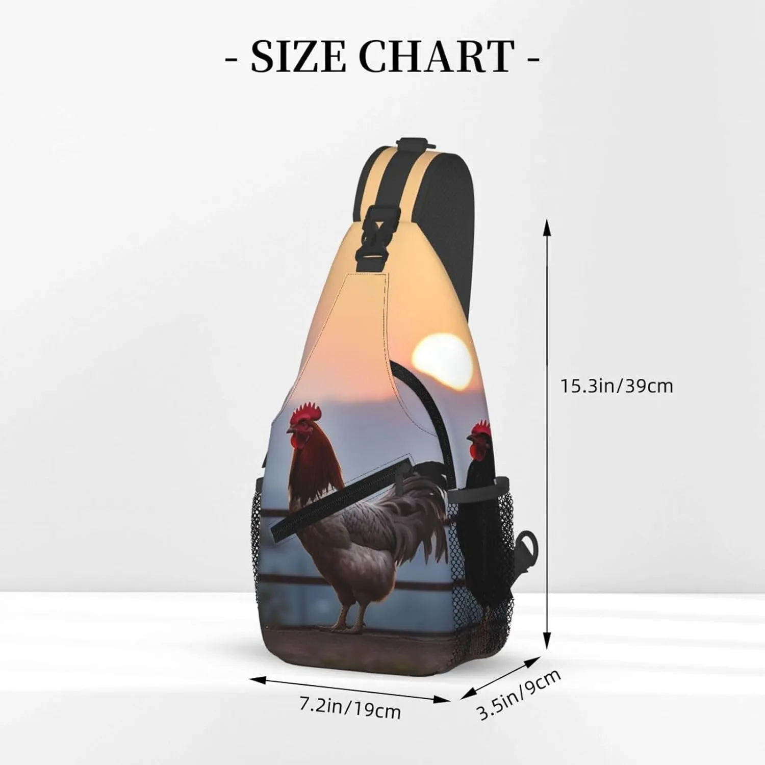 Sling Backpack Bag For Men Animal Chickens Cross Chest Bag Crossbody Shoulder Bag Travel Hiking Daypack