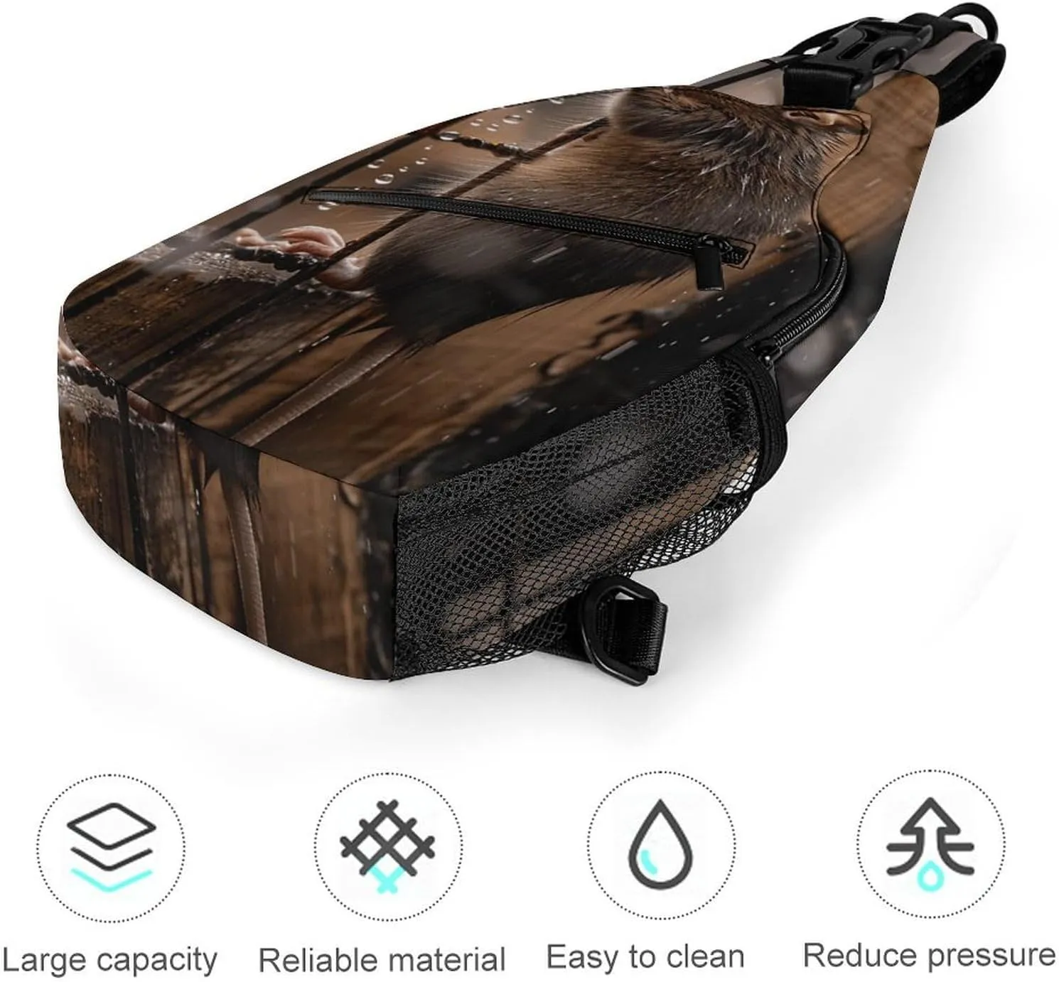 Sling Backpack Crossbody for Man Woman An Old Cross Body Adjustable Chest Bag