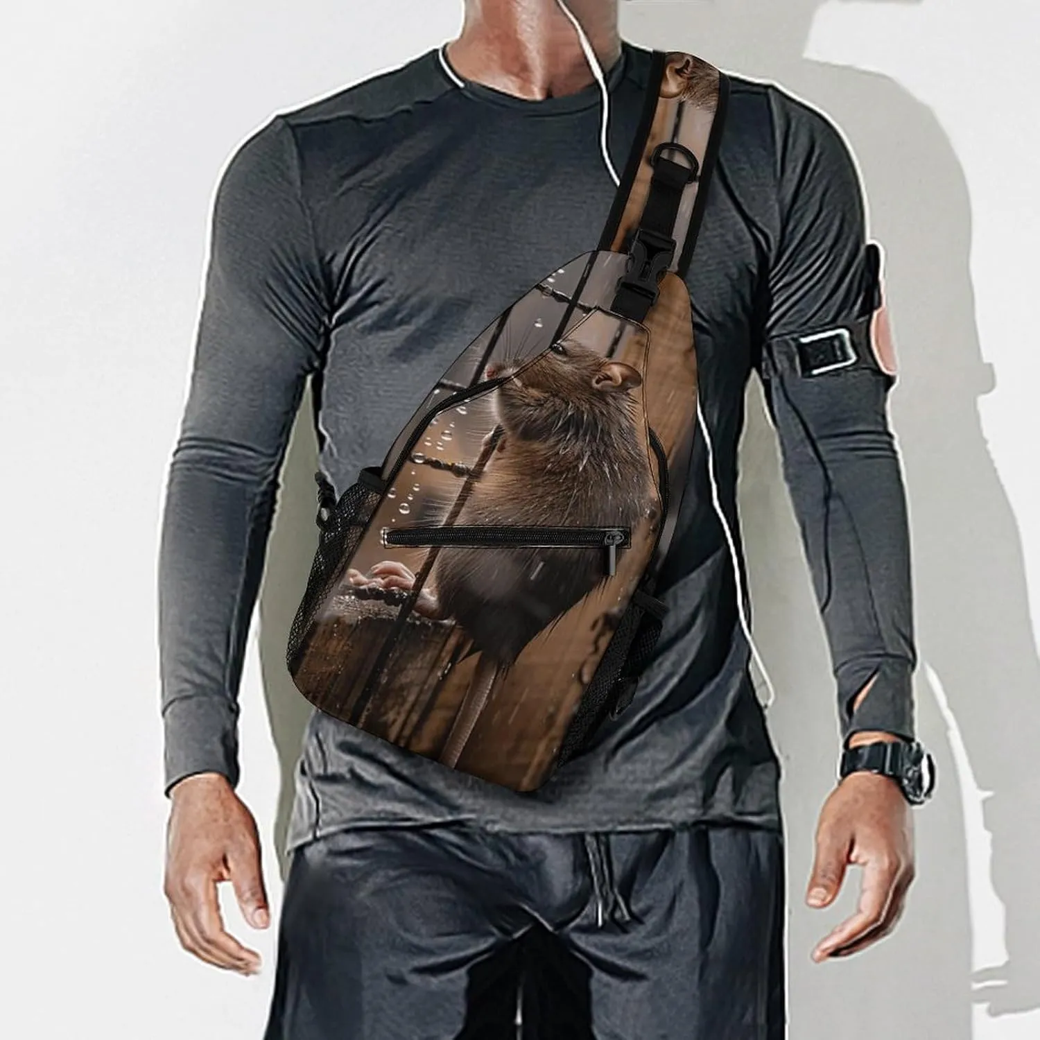 Sling Backpack Crossbody for Man Woman An Old Cross Body Adjustable Chest Bag