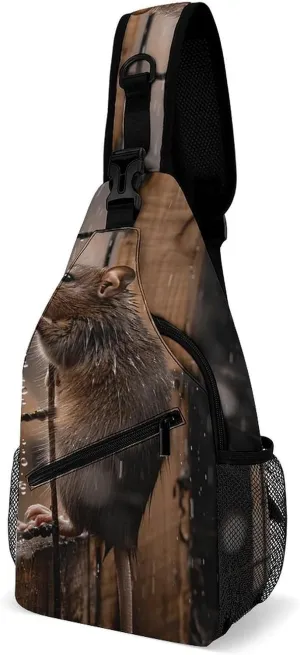 Sling Backpack Crossbody for Man Woman An Old Cross Body Adjustable Chest Bag