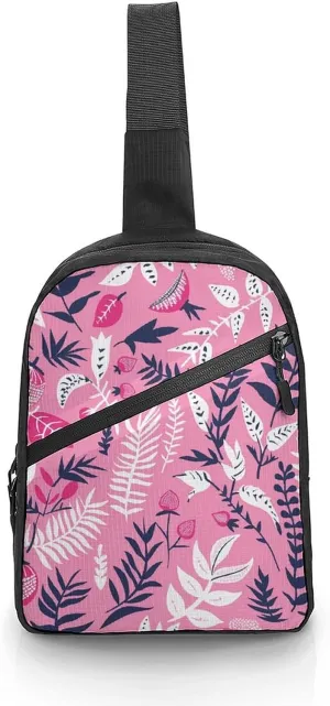 Sling Backpack Crossbody for Man Woman Flowers And Pomegranates Cross Body Adjustable Chest Bag