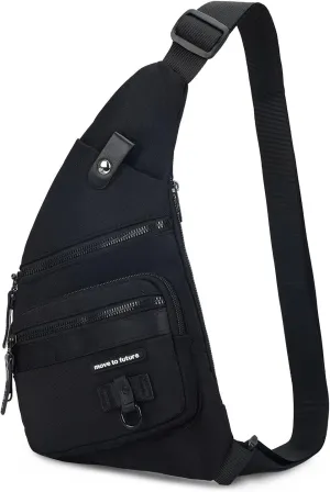 Sling Bag Anti-theft Crossbody Chest Shoulder Backpack Women Men, Lightweight Personal Pocket Bag for Hiking Travel