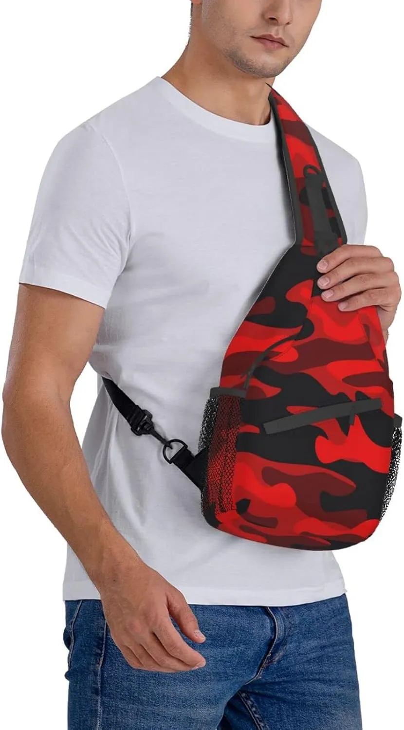 Sling Bag Baseball Vintage Sport Hiking Daypack Crossbody Shoulder Backpack Travel Chest Pack for Men Women