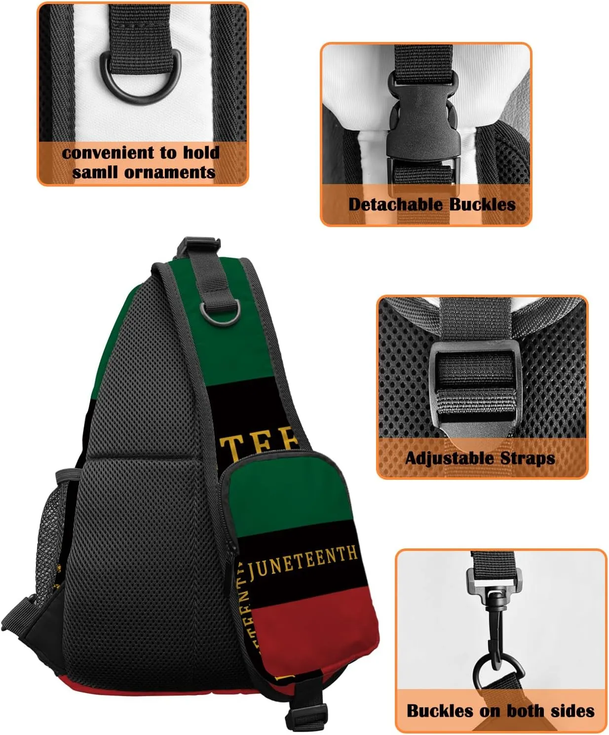 Sling Bag Crossbody Bag for Women Men Waterproof Hiking Backpack Lightweight Chest Shoulder Bag Daypack for Travel