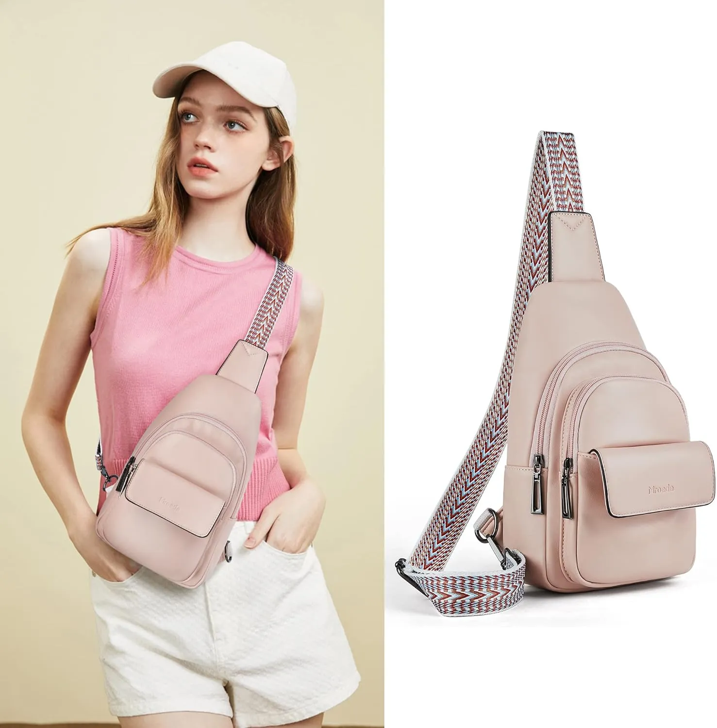 Sling Bag Crossbody Bags for Women Cross Body Fanny Packs Chest Sling Purses for Travel Shopping Leisure Sport