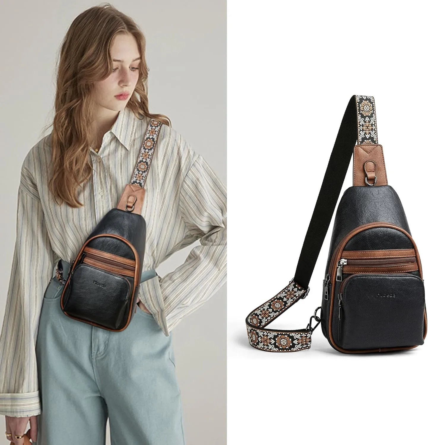 Sling Bag Crossbody Bags for Women Fanny Packs Purse Backpack Casual Daypacks for Travel Work Shopping