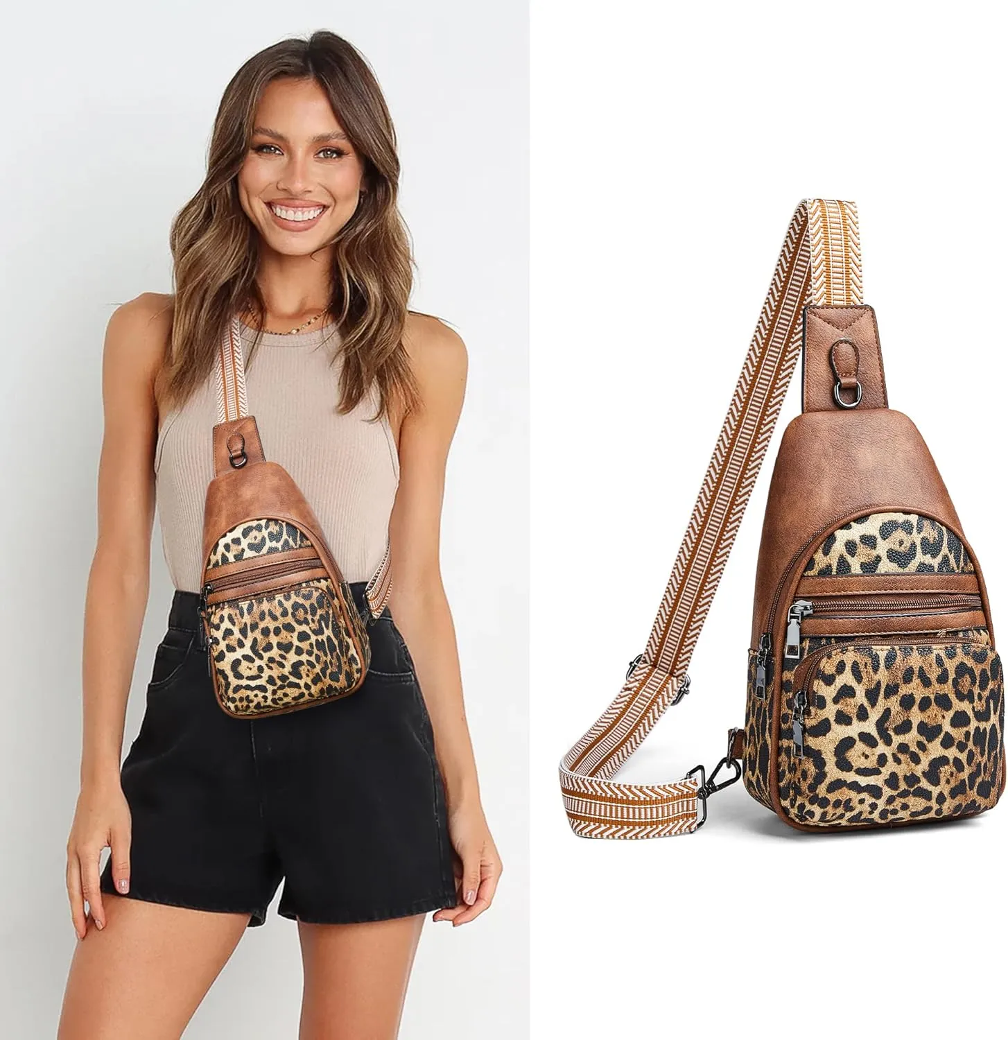 Sling Bag Crossbody Bags for Women Fanny Packs Purse Backpack Casual Daypacks for Travel Work Shopping