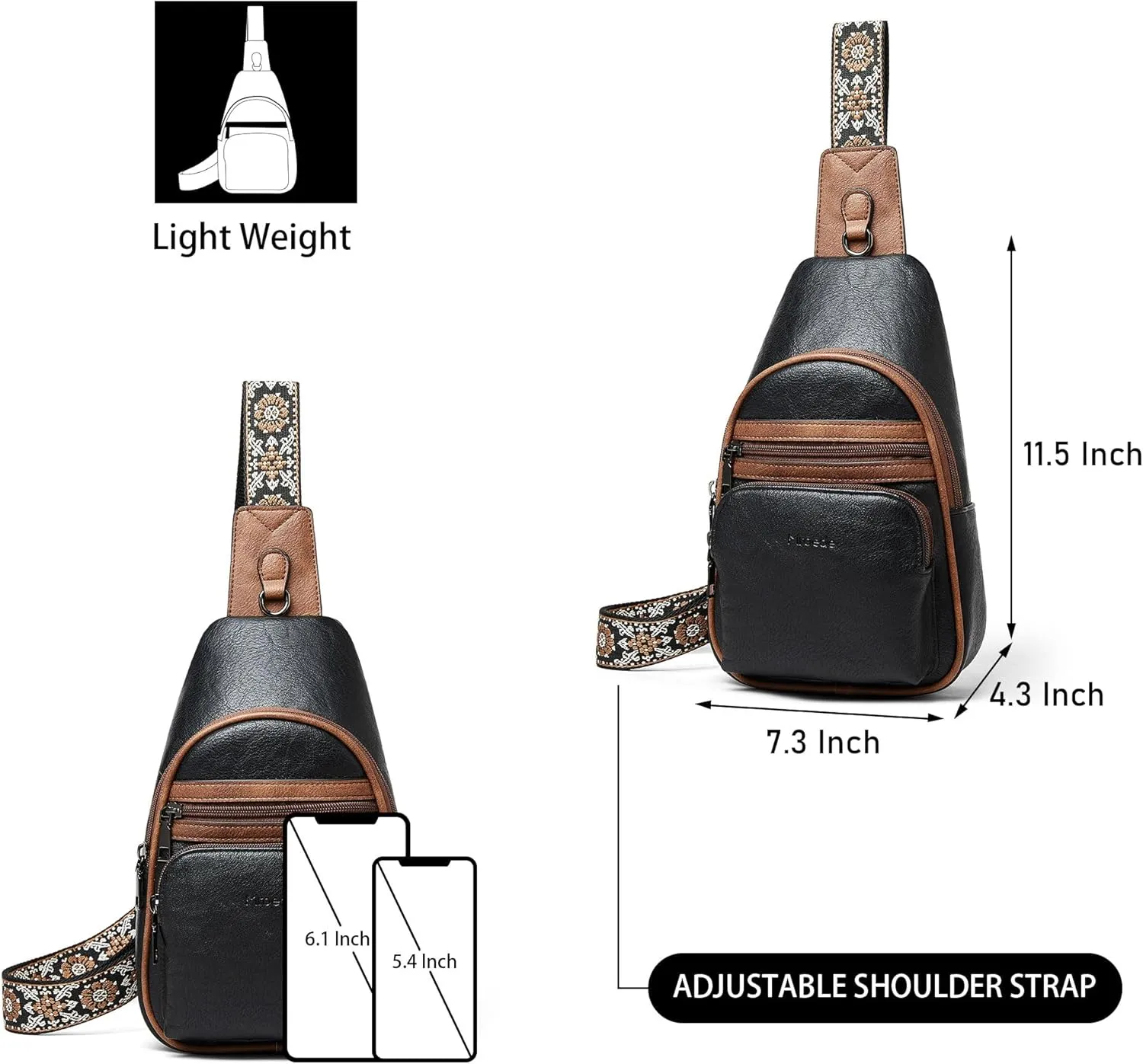 Sling Bag Crossbody Bags for Women Fanny Packs Purse Backpack Casual Daypacks for Travel Work Shopping