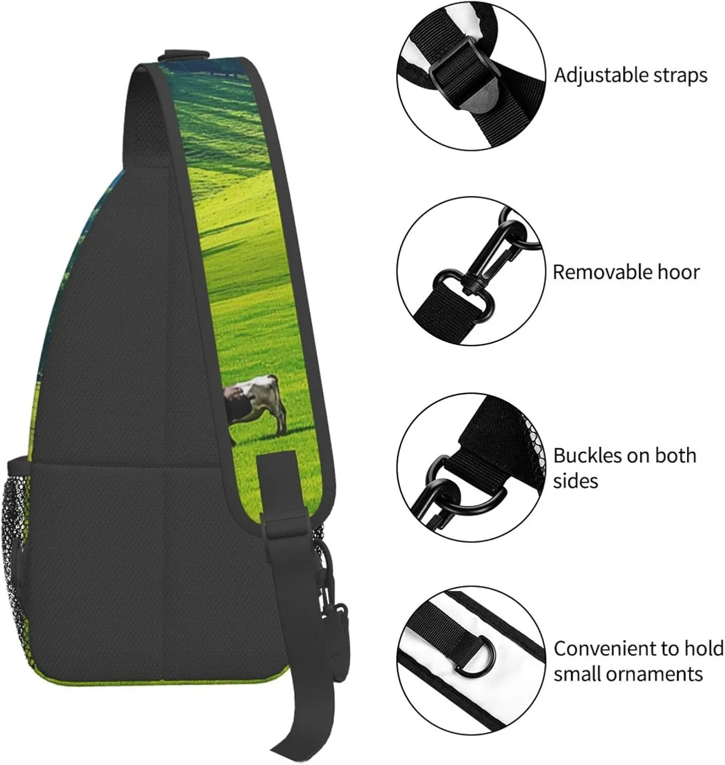 Sling Bag Custom Bag Personalized Crossbody Bags for Men Women Customize Image Logo Text Sling Shoulder Backpack