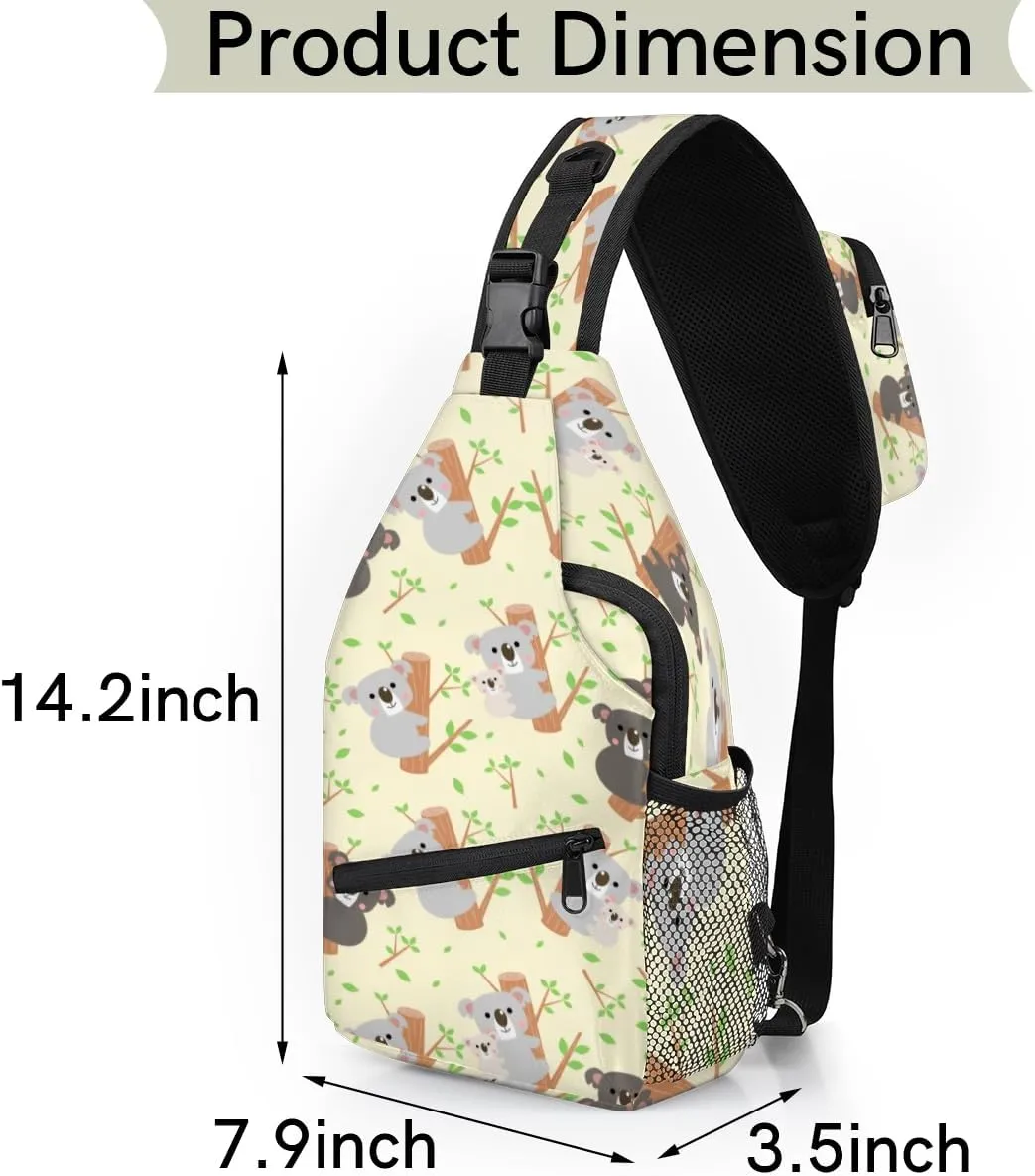 Sling Bag for Women Men Chest Shoulder Backpack Multipurpose Crossbody Bag Lightweight Travel Hiking Daypack