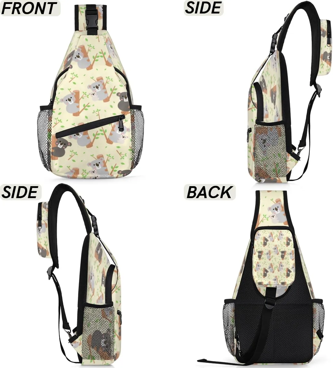 Sling Bag for Women Men Chest Shoulder Backpack Multipurpose Crossbody Bag Lightweight Travel Hiking Daypack