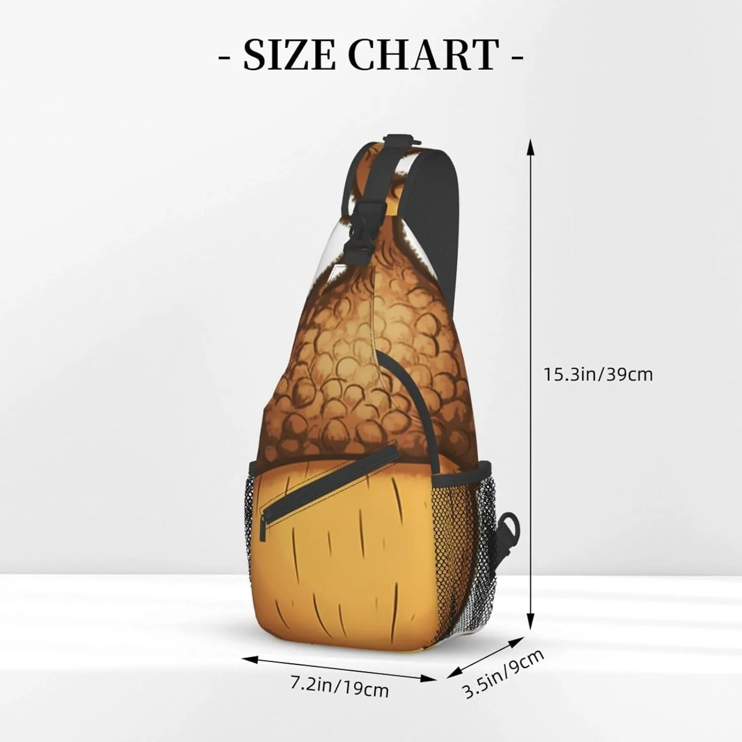 Sling Bag for Women Men Crossbody Bag Small Sling Backpack Cartoon Acorn Chest Bag Hiking Daypack
