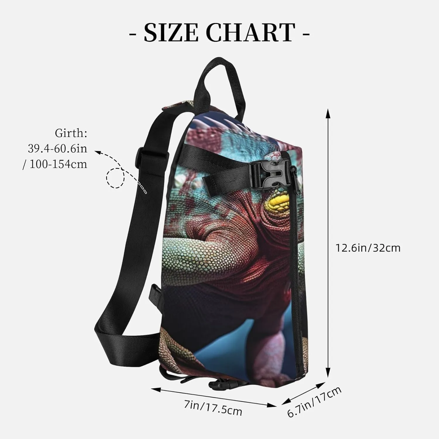 Sling Bag for Women Men Shoulder Bag Window Flower Chest Bag Travel Fanny Pack Lightweight Casual Daypack, Wild Animals, One Size