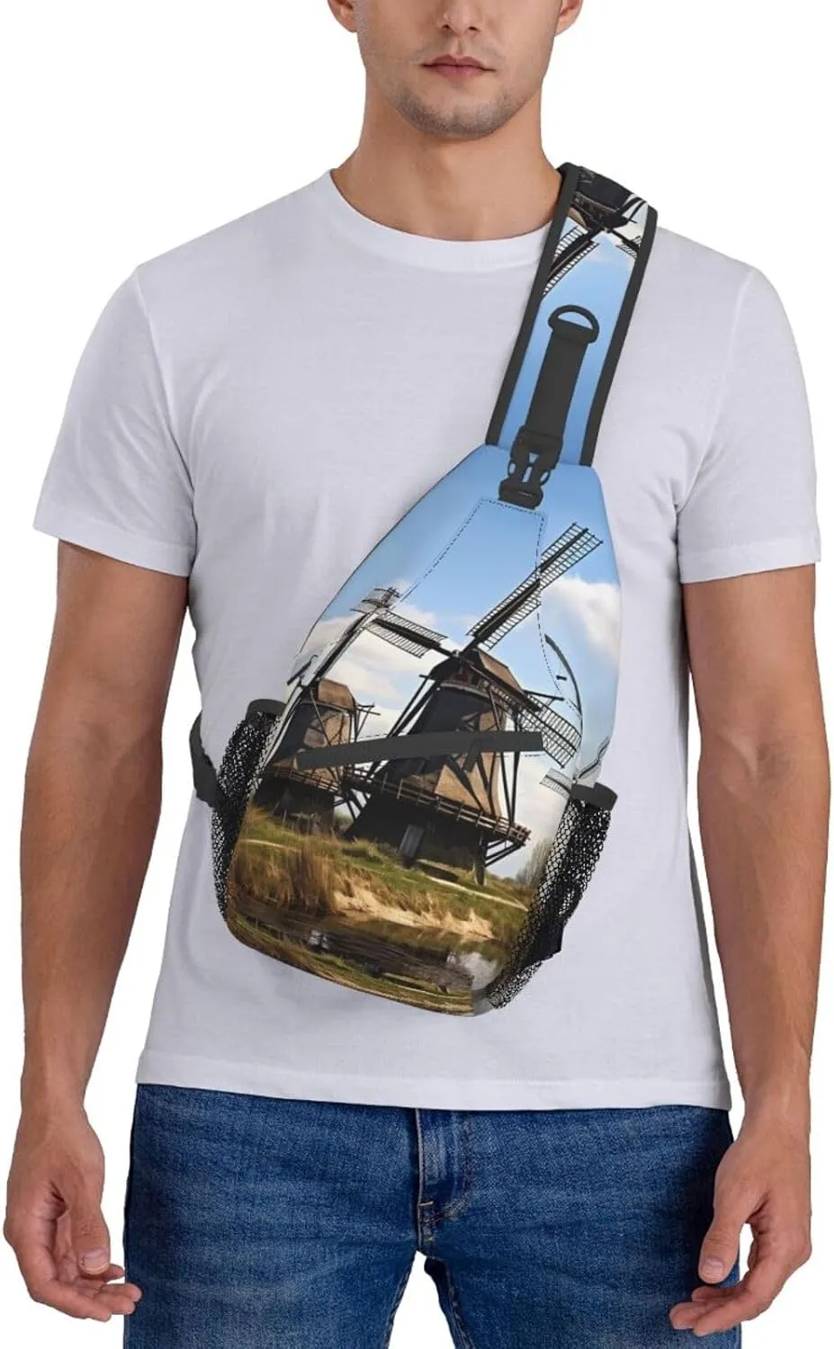 Sling Bag for Women Men Shoulder Bag winter landscape Chest Bag Travel Fanny Pack Lightweight Casual Daypack
