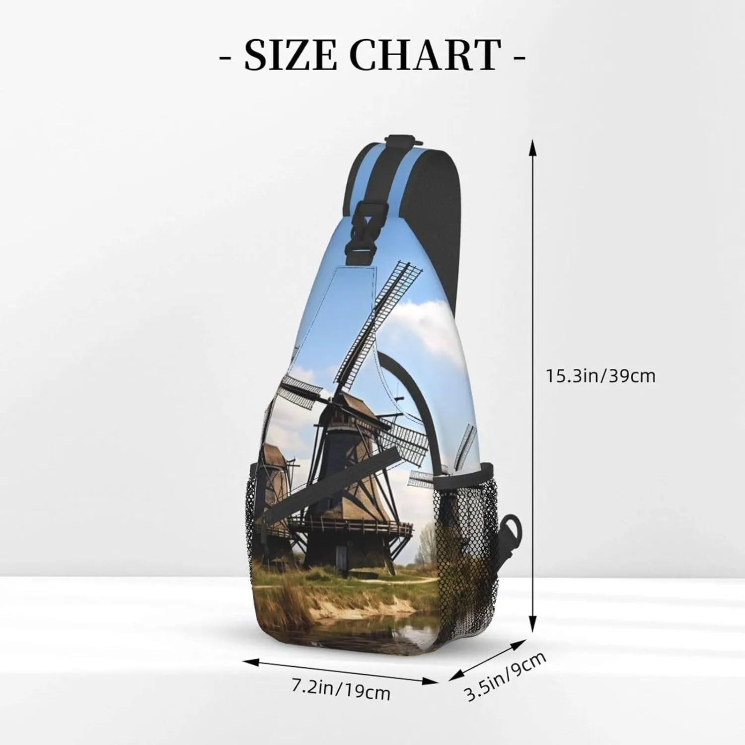 Sling Bag for Women Men Shoulder Bag winter landscape Chest Bag Travel Fanny Pack Lightweight Casual Daypack