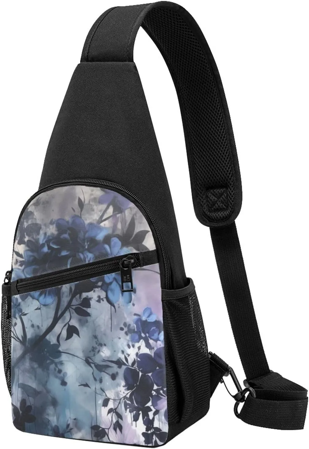 Sling bag for Women Men Trendy Sling Bakpack Casual Chest Bag Ink Watercolor Painting Fanny Pack for Travel Hiking