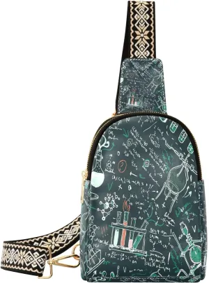 Sling Bag for Women Science Chemistry Laboratory Crossbody Backpack Purse Small Cross Body Bags Travel Shoulder Bags Chest Bag Casual Daypack