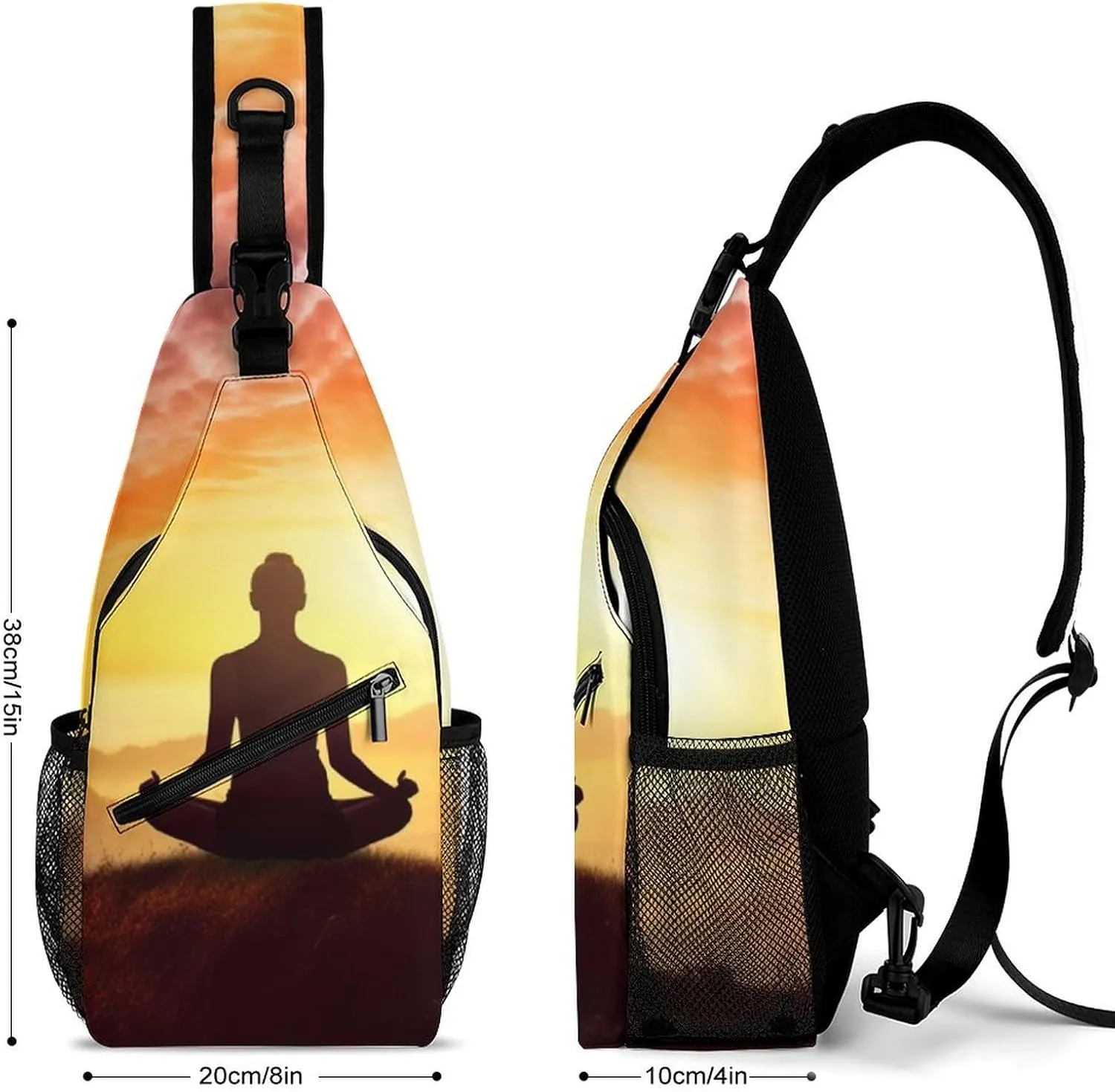 Sling Bag for Women Travel Crossbody Yoga Meditation Fanny Pack Casual Daypack Cross Body Chest Bag
