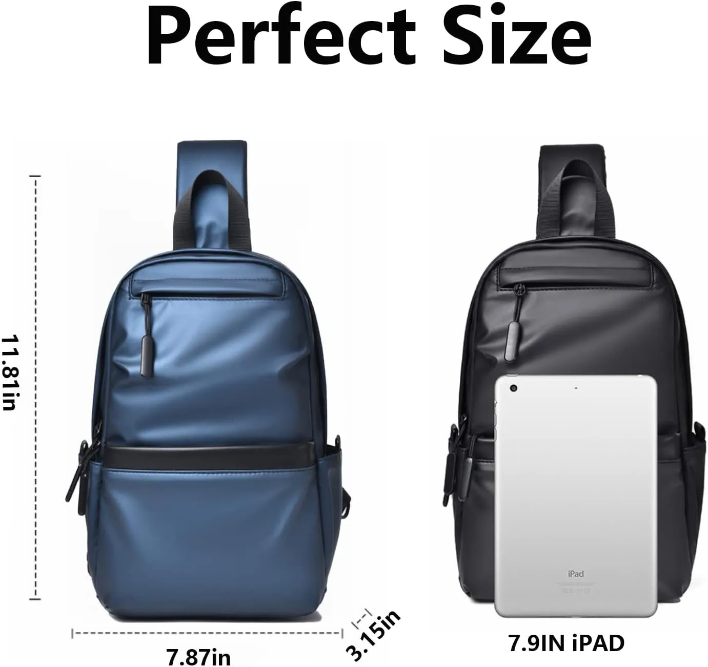 Sling Bag,Chest Bag Shoulder Backpack Waterproof Crossbody Backpack Traveling Hiking Daypack(Blue)