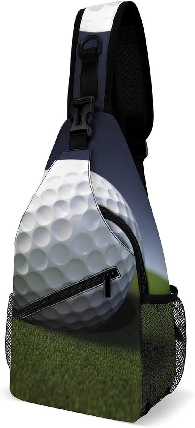 Sling Bags Golf Ball Crossbody Bag for Women Men Cross Body Bag for Travel Hiking Shopping