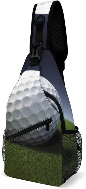 Sling Bags Golf Ball Crossbody Bag for Women Men Cross Body Bag for Travel Hiking Shopping
