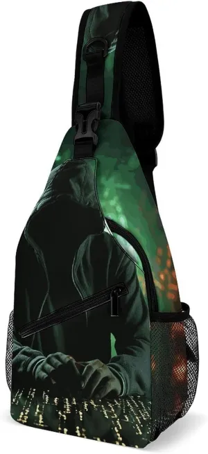 Sling Bags Hacker Attack Chest Bag for Men Women Shoulder Bag for Travel Sport Chest Pack