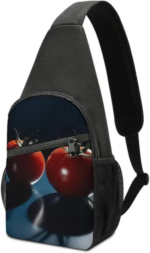 Sling Bags Tomatoes on The Table Crossbody Bag for Women Men Cross Body Bag for Travel Hiking Shopping
