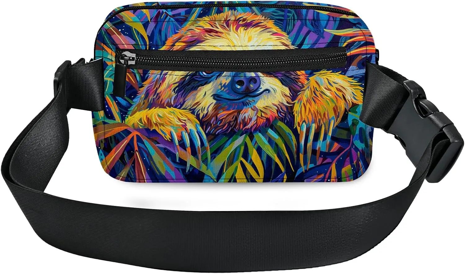 Sloth Fanny Pack for Women Men Belt Bag Waterproof Waist Bags With Adjustable Straps Phone Purse Wallet Presents for Travel Sports Workout